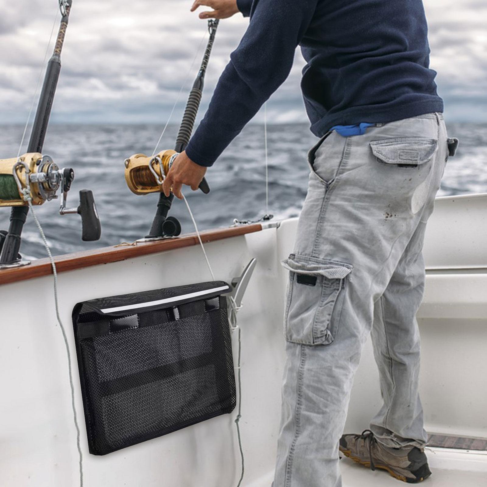 Fishing Kayak Storage Bag - กระเป๋าเก็บของอเนกประสงค์สำหรับเรือ แบบติดตั้งด้วยกาวในตัว ทำจากโพลีเอสเตอร์ สำหรับจัดระเบียบอุปกรณ์ตกปลาและเรือคายัค