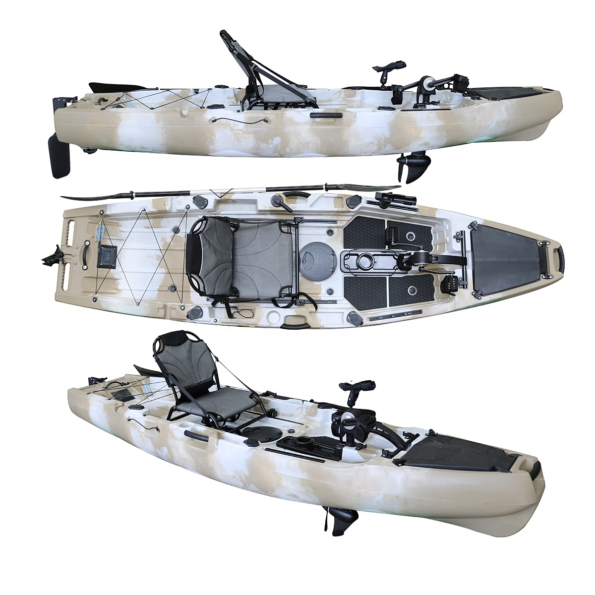 Fishing Kayak Pedal Drive - เรือคายัคตกปลาแบบมีแป้นเหยียบ Viking 10.5 ฟุต สำหรับนั่งคนเดียว วัสดุ