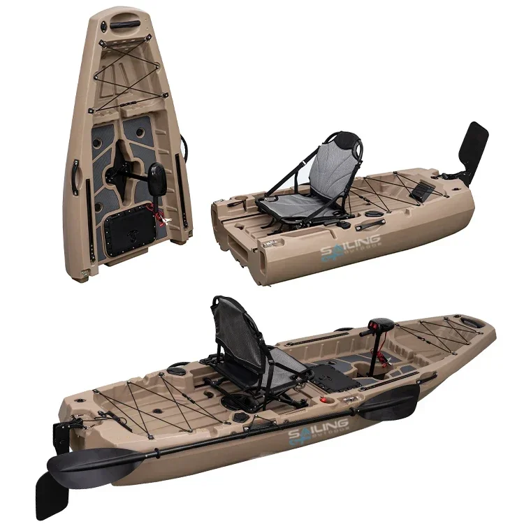 Fishing Kayak Pedal Drive - เรือพลาสติกพับได้ 9.5 ฟุต สำหรับ 1 คน