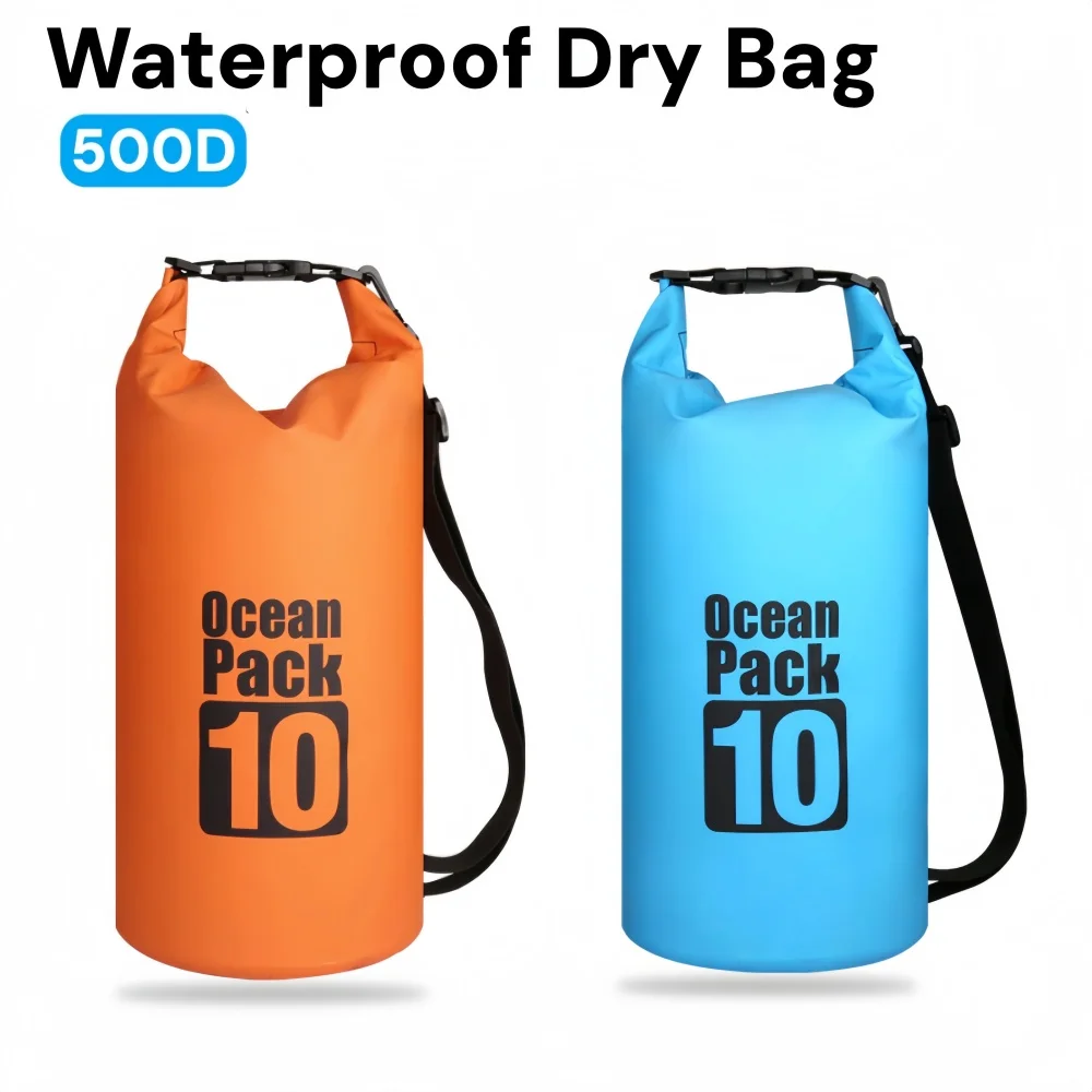 Fishing Kayak Storage Bag - กระเป๋าแห้งกันน้ำ 500D แบบลอยน้ำได้, กระเป๋าแบบม้วนปิดปากสำหรับตั้งแคมป์ เดินป่า ท่องเที่ยวกลางแจ้ง,