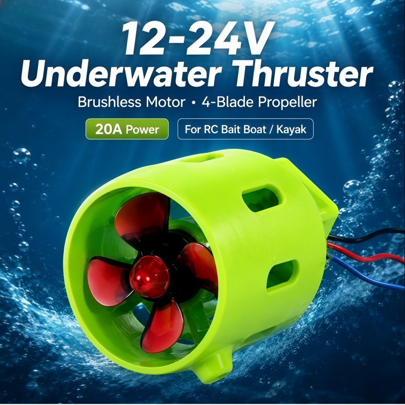 Fishing Kayak Sit On Top - มอเตอร์ใต้น้ำแบบไร้แปรงถ่าน 12-24V 20A 4 ใบพัด สำหรับเรือ