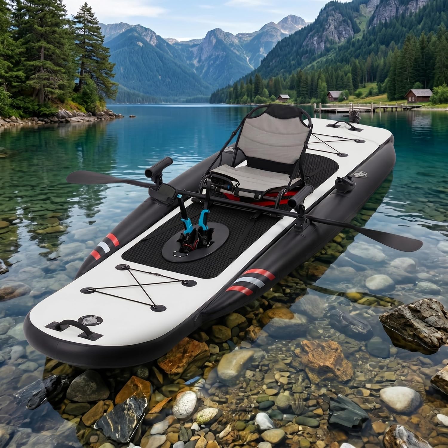 เรือคายัคพองลม PVC พรีเมียมขนา - Fishing Kayak Seat บทวิจารณ์และราคา