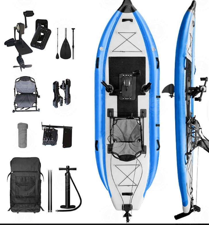เรือคายัคแบบเป่าลมสำหรับมืออาช - Fishing Kayak Pedal Drive บทวิจารณ์และราคา