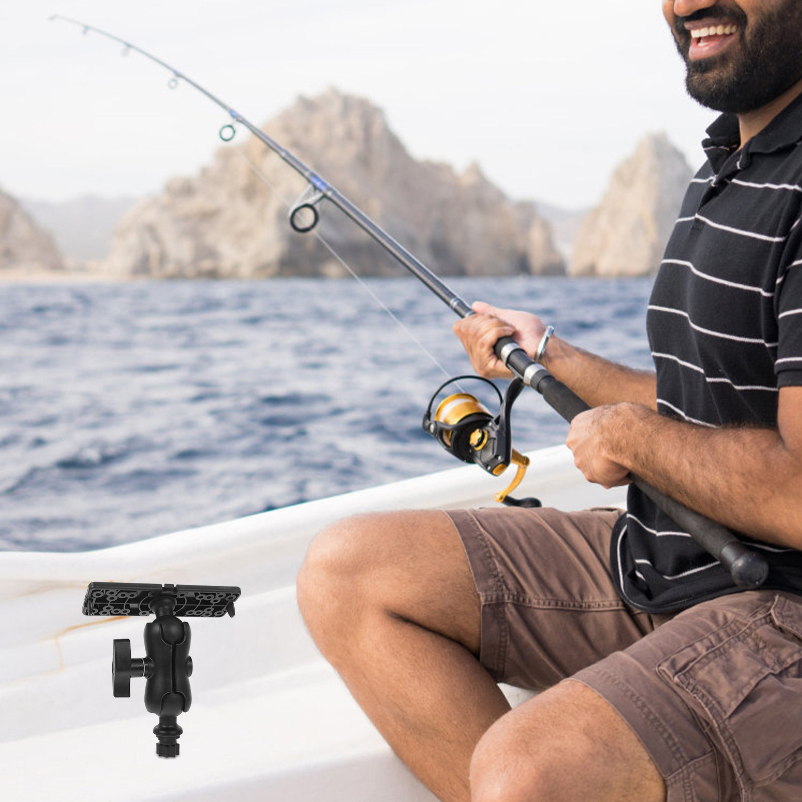 ขาจับเครื่องหาปลาแบบหมุนได้สำห - Fishing Kayak Fish Finder Mount บทวิจารณ์และราคา
