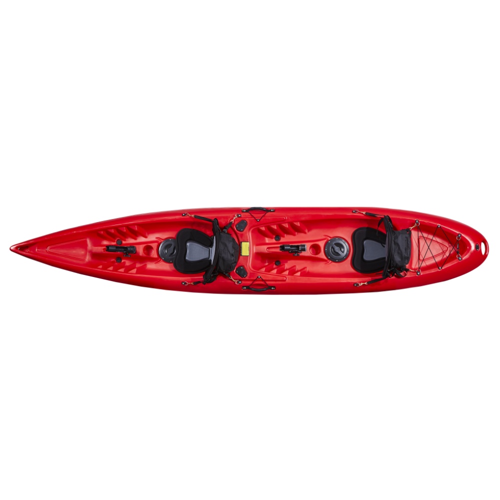 เรือคายัคพลาสติกแบบโรโตโมลด์ขน - Fishing Kayak Pedal Drive บทวิจารณ์และราคา