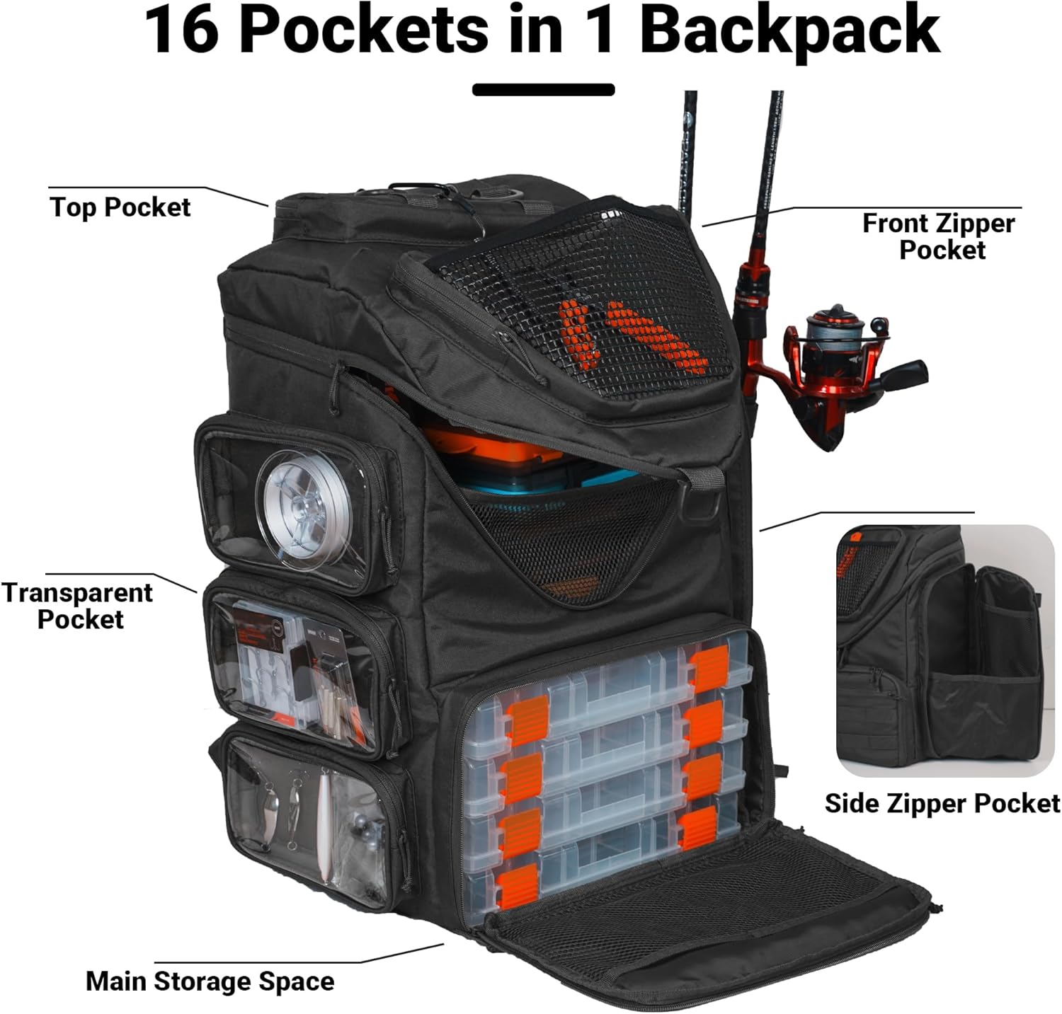 กระเป๋าเป้ตกปลา 40 ลิตร พร้อมก - Fishing Kayak Crate บทวิจารณ์และราคา