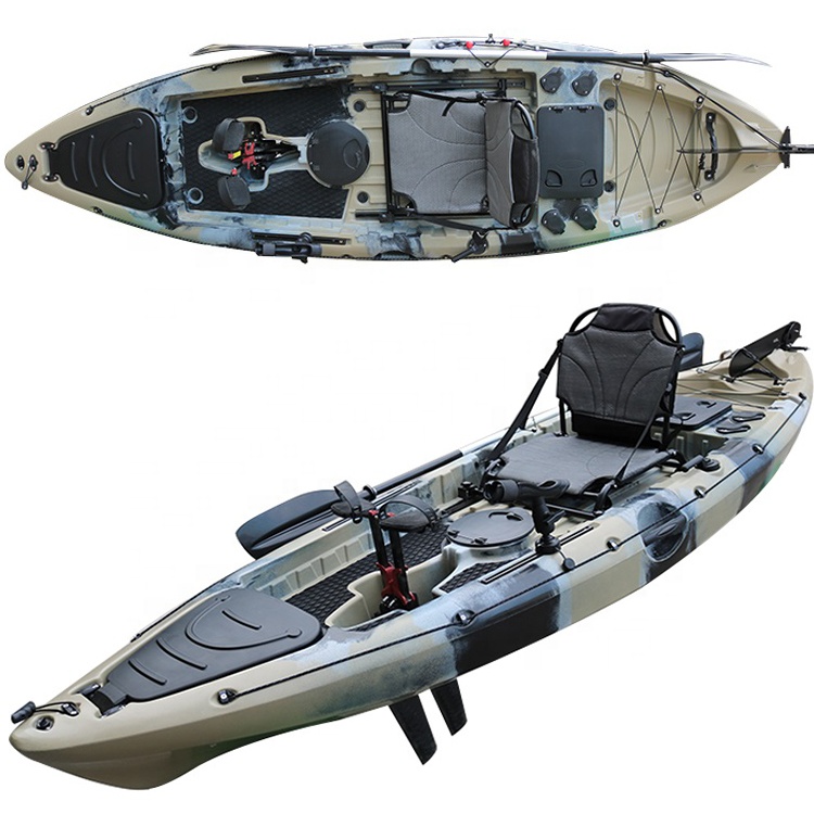 เรือคายัคพลาสติกแบบใหม่ พร้อมร - Fishing Kayak Pedal Drive บทวิจารณ์และราคา