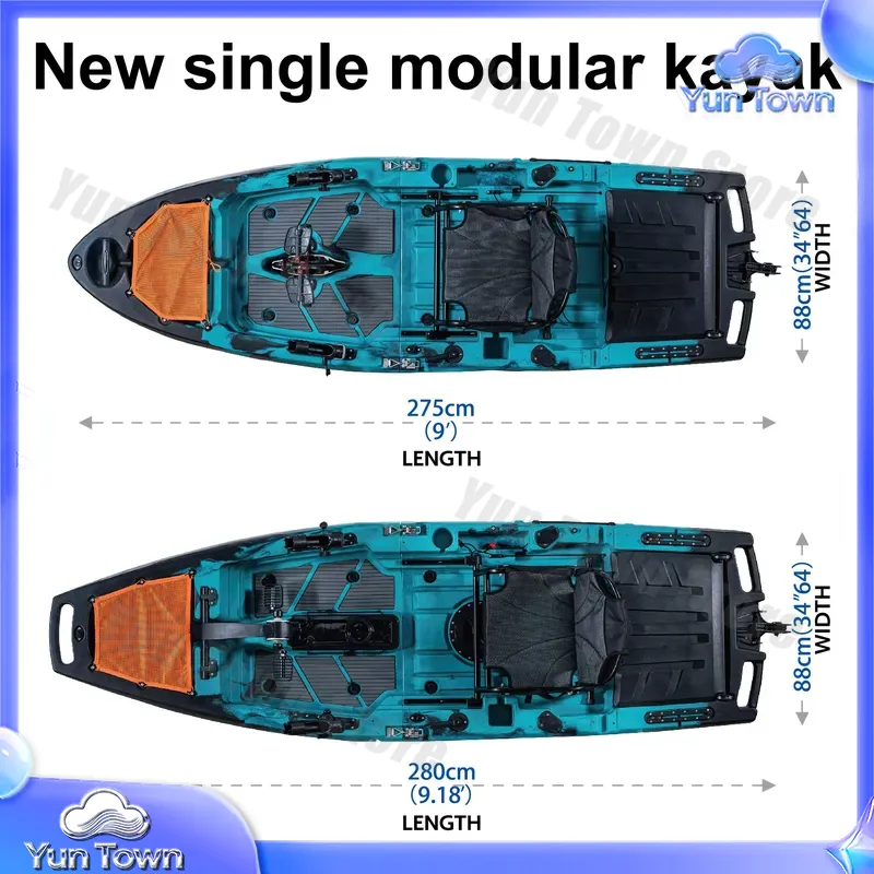 เรือคายัคแบบโมดูลาร์ 9.5 ฟุต แ - Fishing Kayak Pedal Drive บทวิจารณ์และราคา